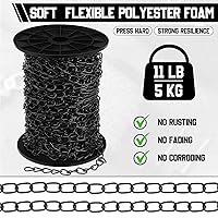Vista 3 de Yaocom Cadena Jack de Acero Galvanizado de 100 pies, Carrete de Cadena Metálica Negra para Luminarias, Comederos para Pájaros, Luces Aéreas, Obras