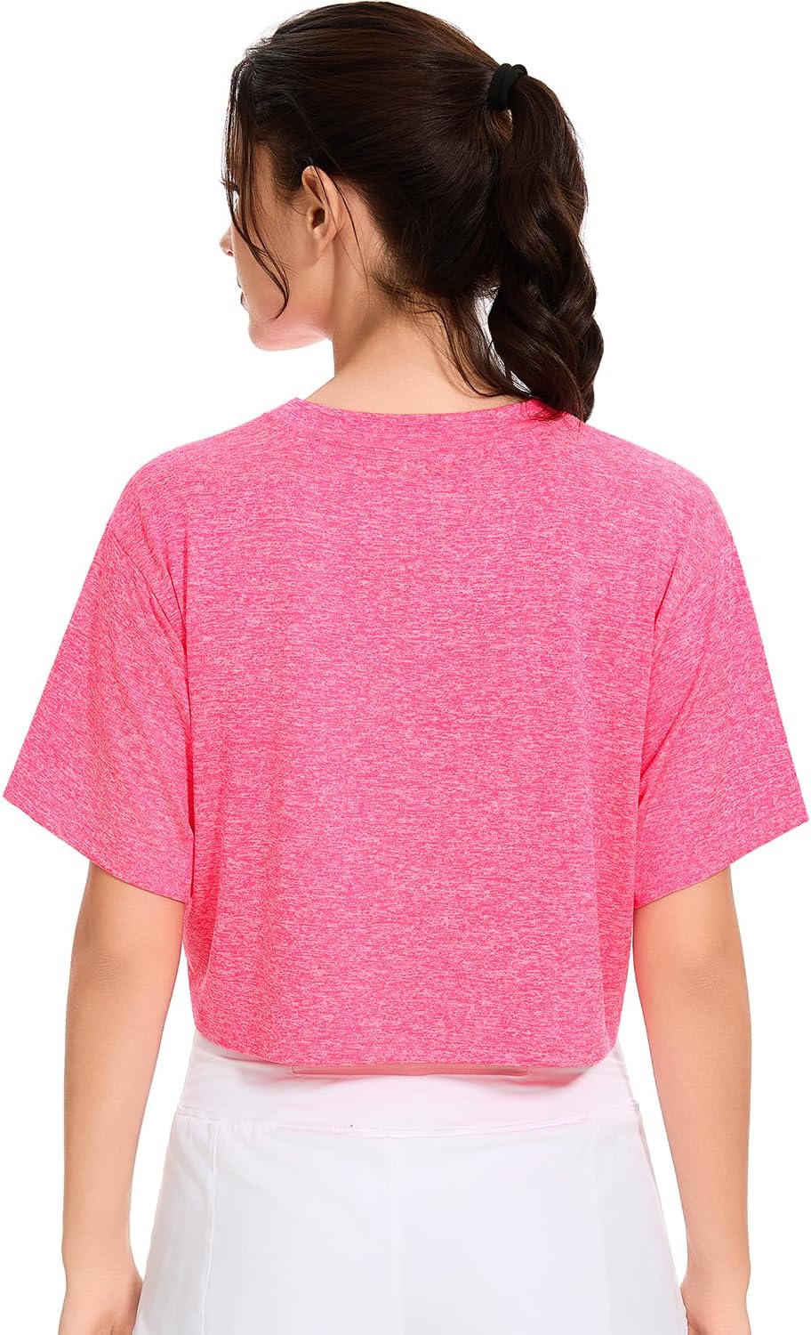 Cosy Pyro 5-Pack Women's Dry Fit Crop T-Shirts Short Sleeve Solid Cropped Athletic Top Crew Neck Casual Workout Yoga Tees - Image 4