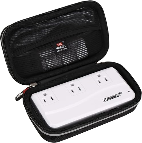 Miniatura 8 de FBLFOBELI Funda rígida de transporte para BESTEK/Ceptics 2000 W, adaptador de viaje universal de viaje de 220 V a 110 V convertidor de voltaje
