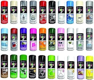 SuperGift.com Black Matt All Purpose Aerosol Spray Paint 250ml Quick Drying Spray, Fast Dry and Excellent Coverage for Metal, Wood, Plastic and More by Diva Gift