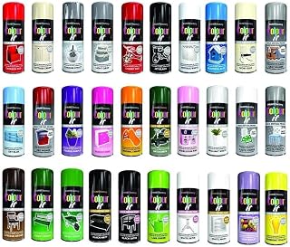 SuperGift.com Black Matt All Purpose Aerosol Spray Paint 250ml Quick Drying Spray, Fast Dry and Excellent Coverage for Metal, Wood, Plastic and More by Diva Gift
