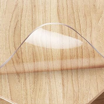 PVC Clear Table Cover Protector,3mm Soft Glass Table Protector,Waterproof Table Cloth,Quality Crystal Clear Desk Pad Mat,for Coffee Table,Dining Table,Writing Desk 40x40cm/16x16in