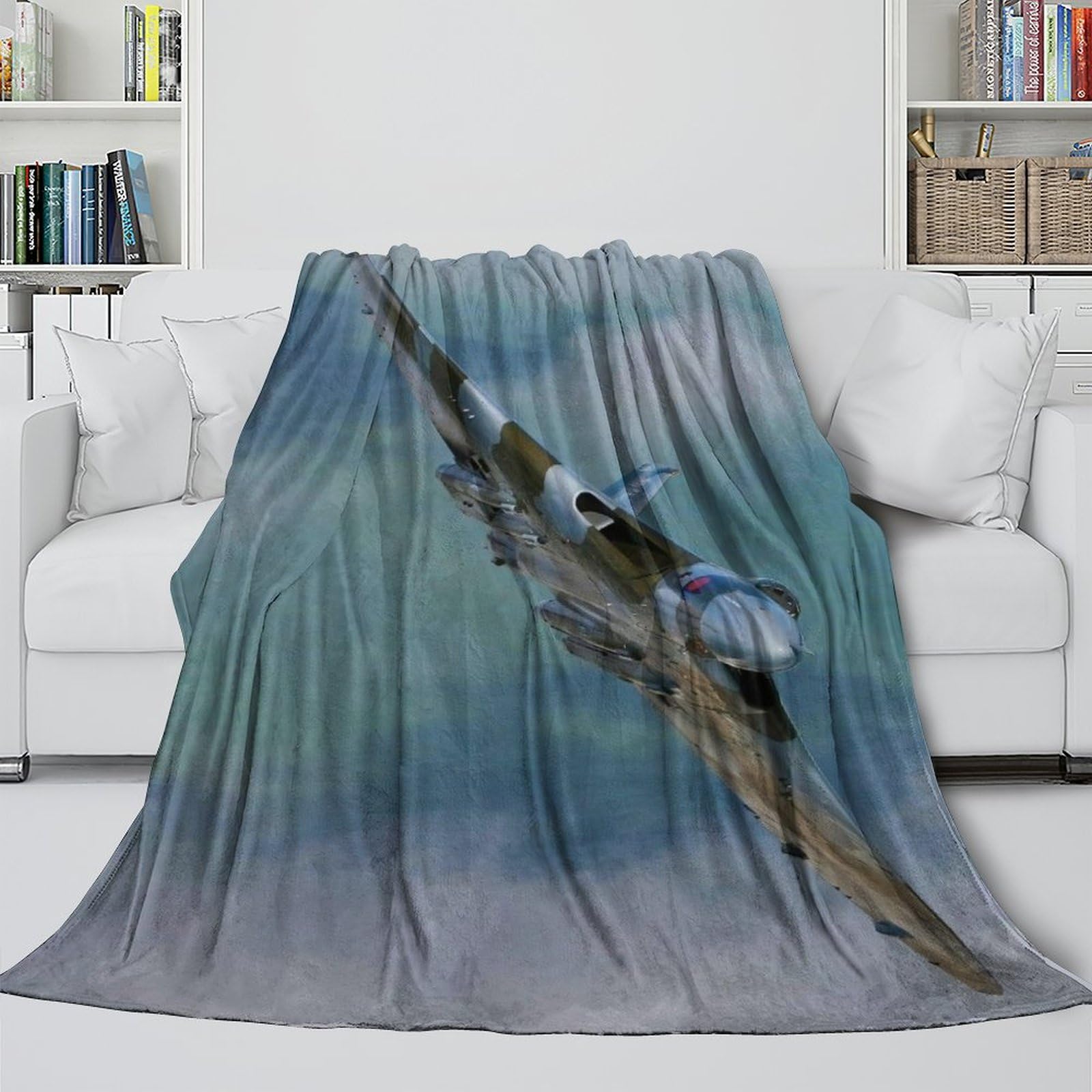 Mjasvndfo Style-6 British Avro Vulcan Bomber Soft Fleece Blanket - Military Soft Blanket Like A Hug In A Blanket - Birthday Gift For Hubby Boyfriend Girlfriend Neighbor - Gift For Yourself 70X80inch(180X200cm)