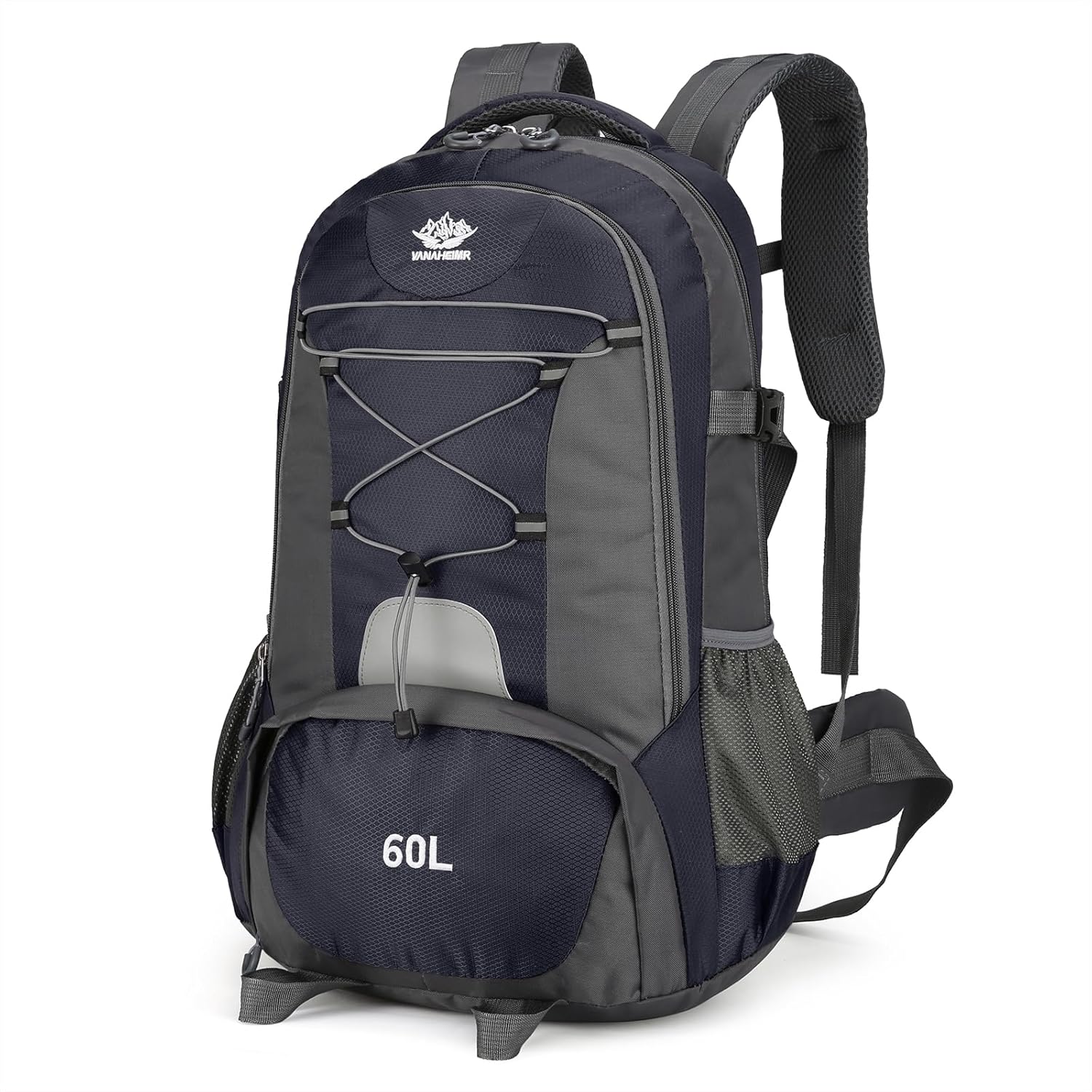 Hiking Backpack Large Capacity Camping Backpack Lightweight Waterproof Durable Multifunctional Outdoor Travel Daypack with shoe compartment(50-60L)