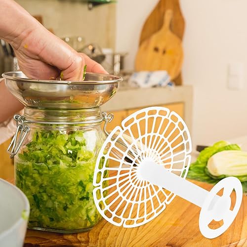 Miniatura 7 de BESTonZON Fermentaciones Peso Plástico Pickle Press Plate 5.9 in Pickling Jar Press Tool Chucrut Kimchi Vegetales Conservas Suministros con mango