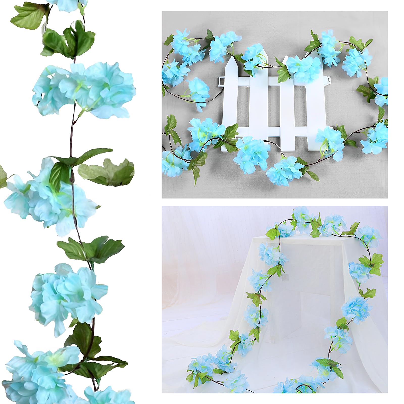 MHYMX Fiore di ciliegio decorativo, 2 pezzi, ghirlanda di fiori