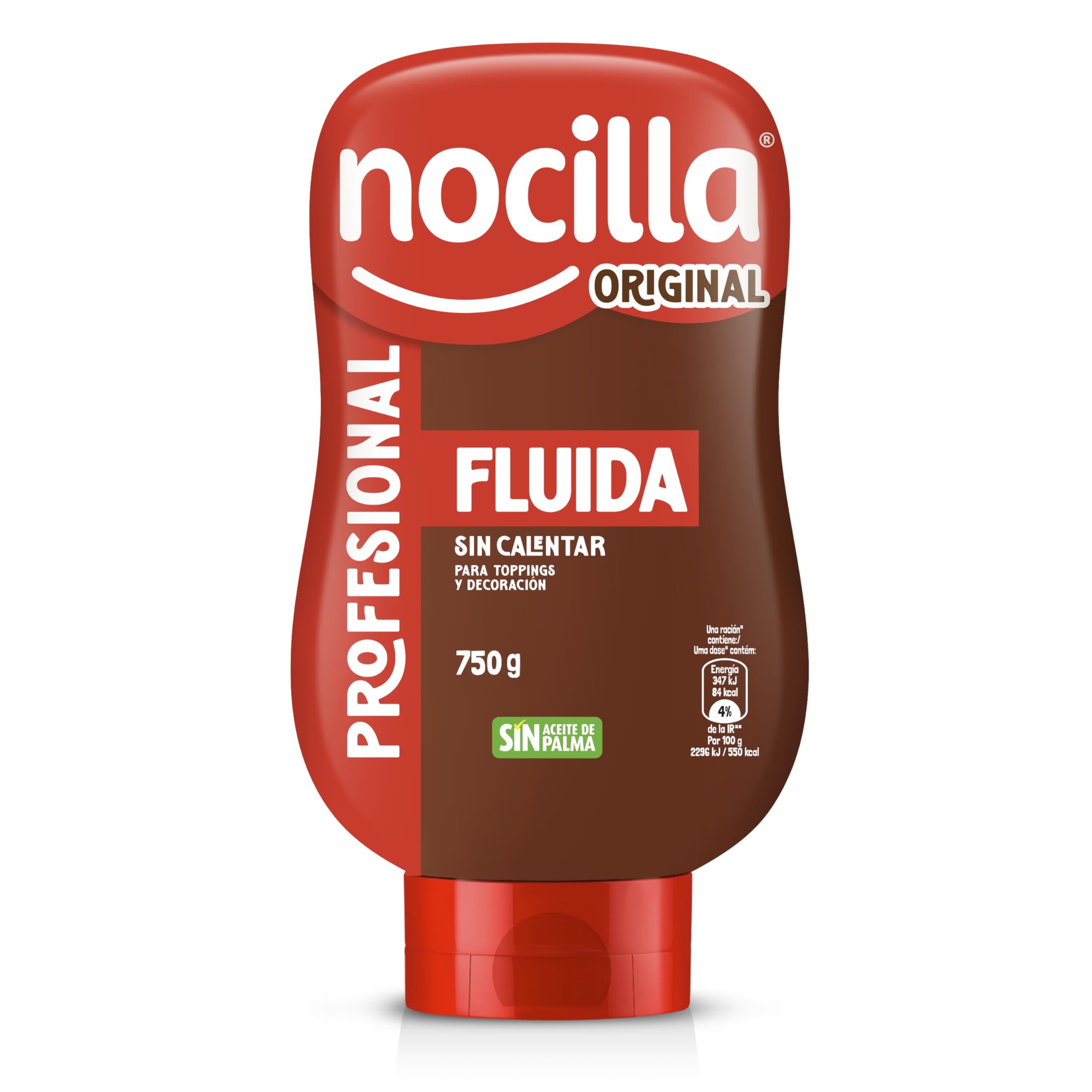 Nocilla, Profesional con sabor Original, Bocabajo sin Aceite de Palma - 750g