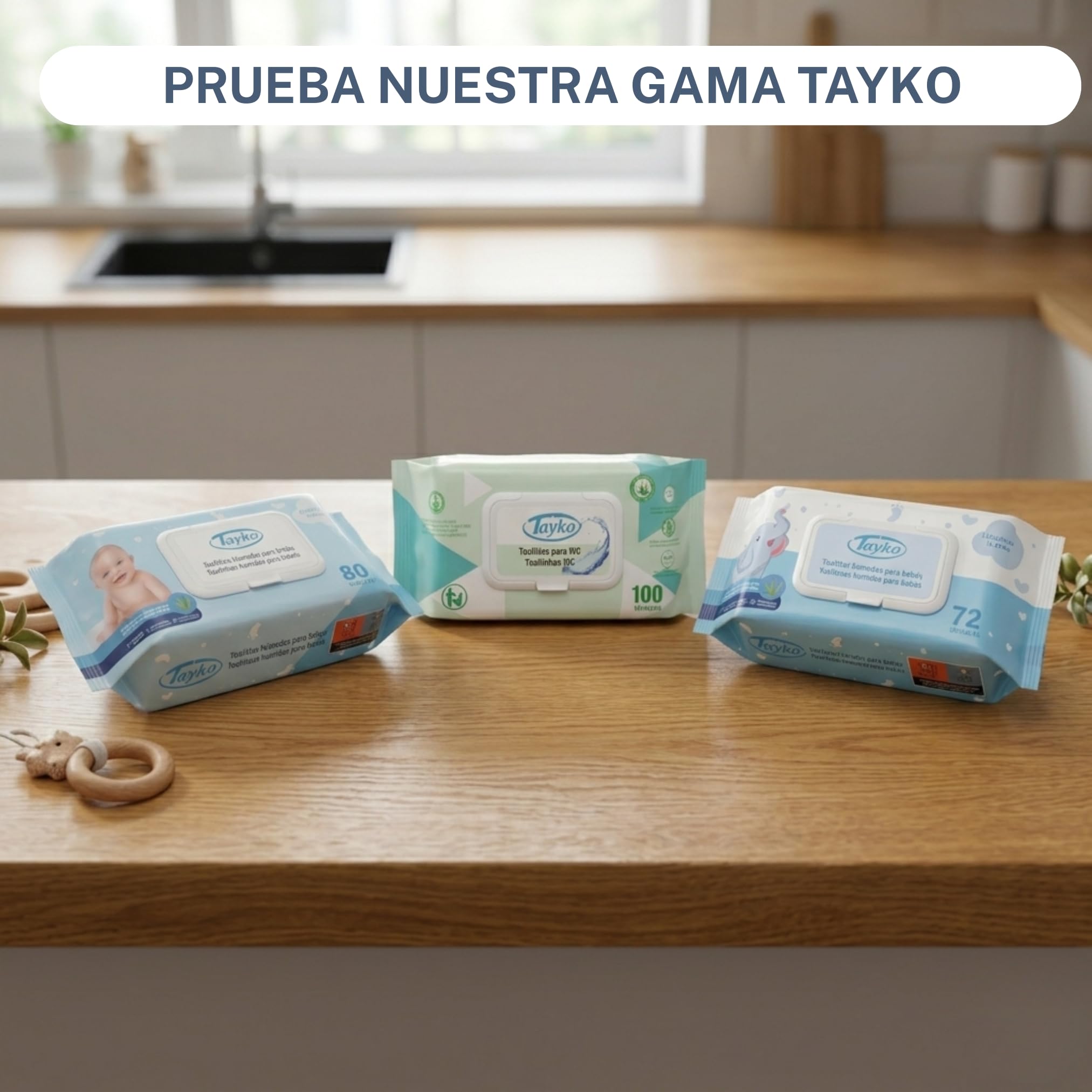 Tayko Toallitas Papel Higiénico Húmedo Aloe Vera, 600 toallitas con Tapa Rígida, Toallitas Húmedas Desechables para WC y Biodegradables, Dermatológicamente testeadas, con extracto camomila