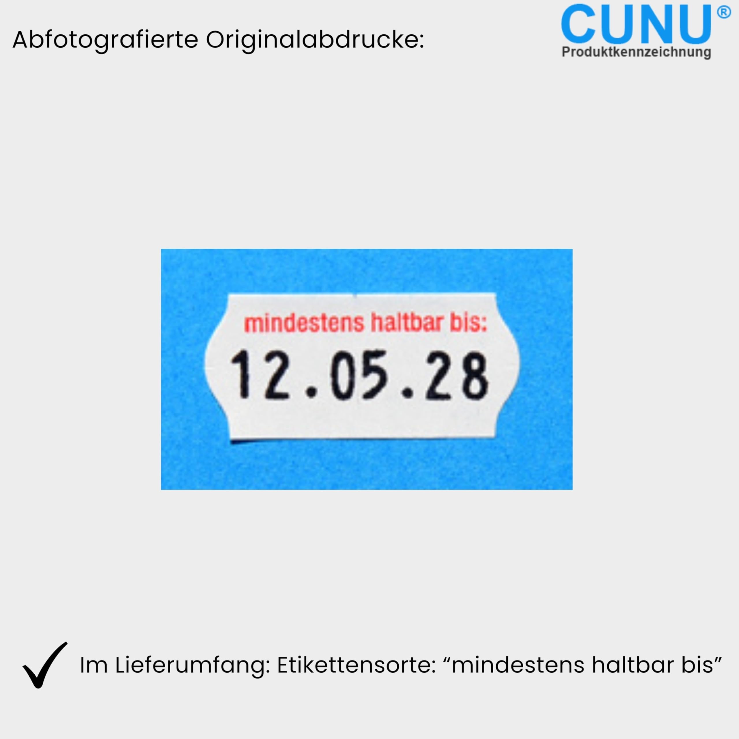 Einzeiliger Auszeichner für Preise, Datum, Grundpreise & Chargennummern - Etikettiergerät einzeilig für 26x12mm Etiketten - Profi Gerät/Maschine geeignet als Datumsauszeichner und Preisdrucker