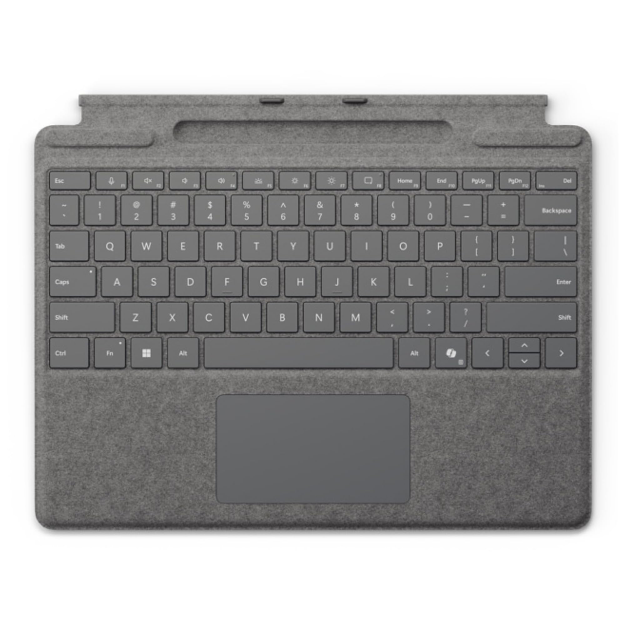 Microsoft Surface Pro Keyboard mit Stiftaufbewahrung | Platin | QWERTZ | kompatibel mit Surface Pro Copilot+ PC (11. Edition), Surface Pro 9 & Surface Pro 8