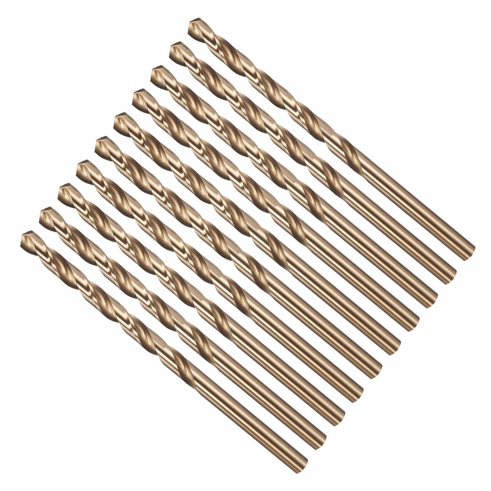 CoCud 4.7mm Drill Bit, #13 Cutting Diameter, 4341 HSS Number Jobber Bits Gold Finish 135° Cutting Angle - (Applications: for Drilling Soft Metal Plastic Wood), 10-Pieces — image 1