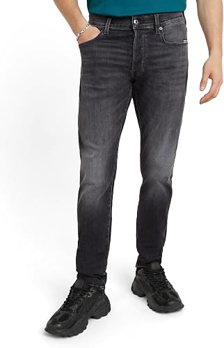 G-STAR Raw Men's 3301 Slim Fit Denim Jeans,Faded Black Magnet,40W x 38L