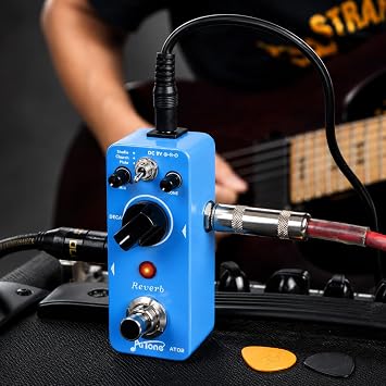 AITONE AT-02 Reverb Pedal Digital Reverb Guitar Effect Pedal with 3 Modes True Bypass for Electric Guitar