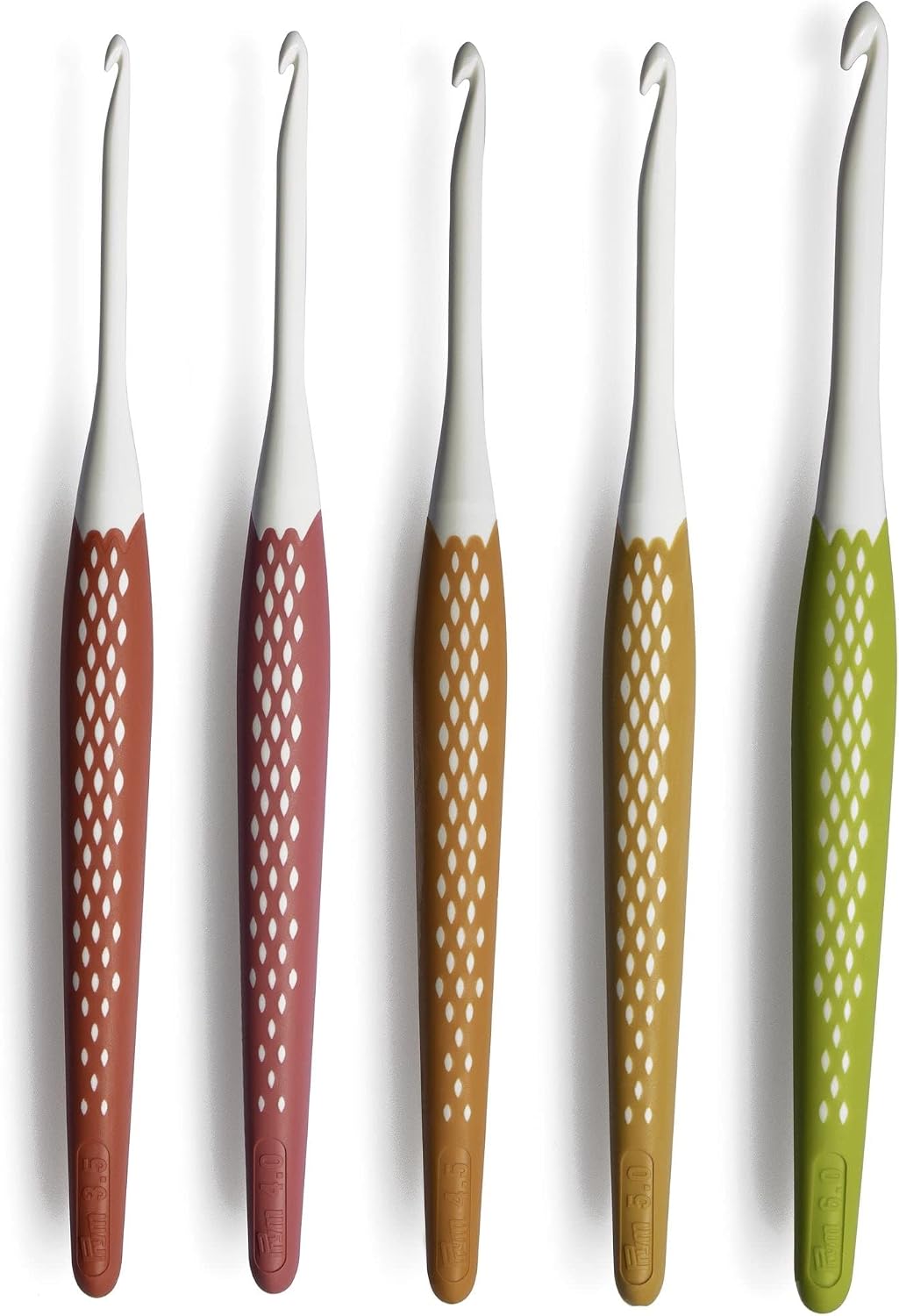 Prym Crochet Hook for Wool Ergonomics 3.50-6.00 mm x 1 Set, Multi, One Size