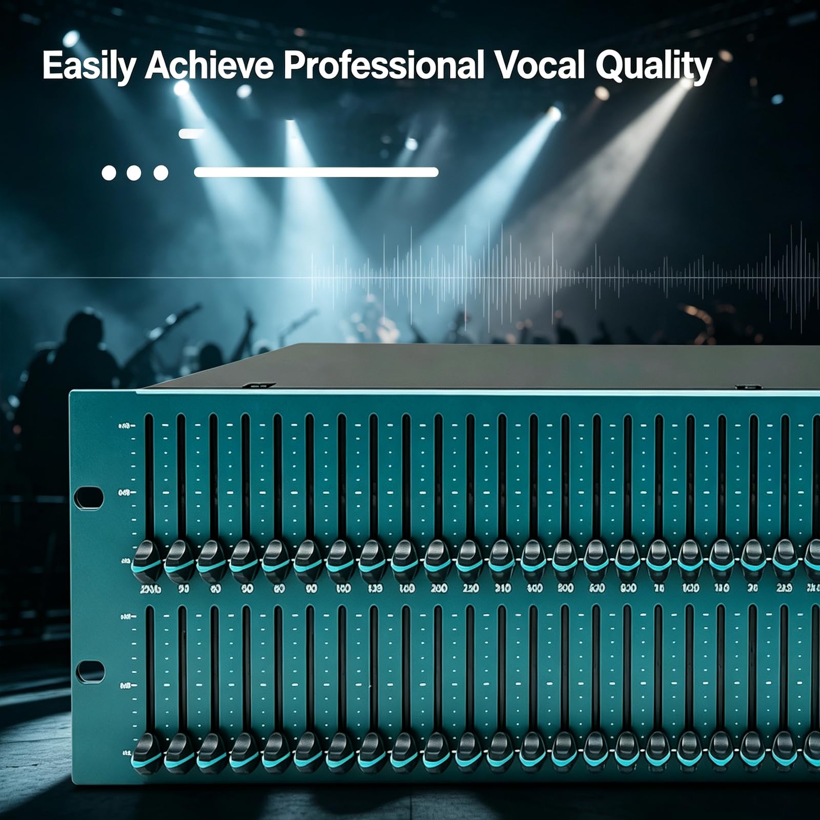 Ecualizador De Audio Profesional De Doble Canal, Ecualizador Gráfico De 2x30 Bandas, Ecualizador Gráfico Estéreo De 2 Canales con Filtro De Paso Alto, para Escenarios, Karaokes Y Sistemas De
