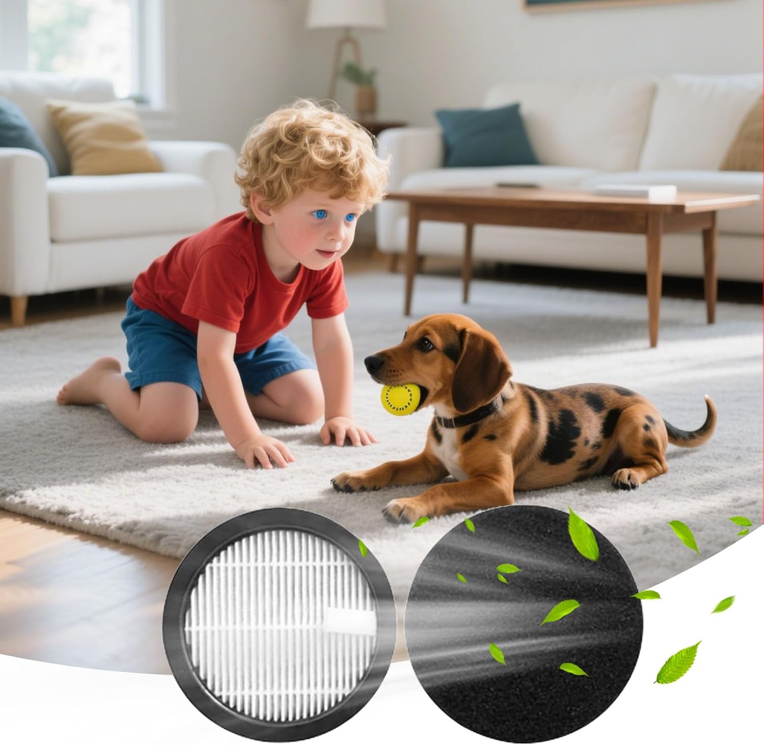 6 Pack HEPA Vacuum Replacement Filters Compatible with Acevac11 Cordless Vacuum Cleaner