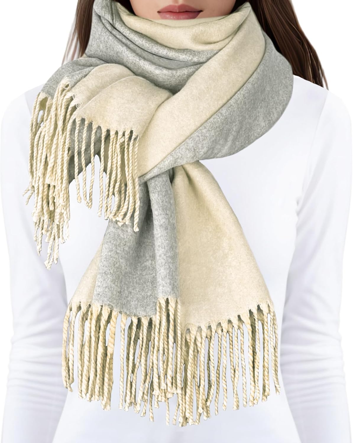 Winter Scarf for Women Pashmina Shawls and Wraps Ladies Cashmere Feel Reversible Scarves for Evening Wedding Dress