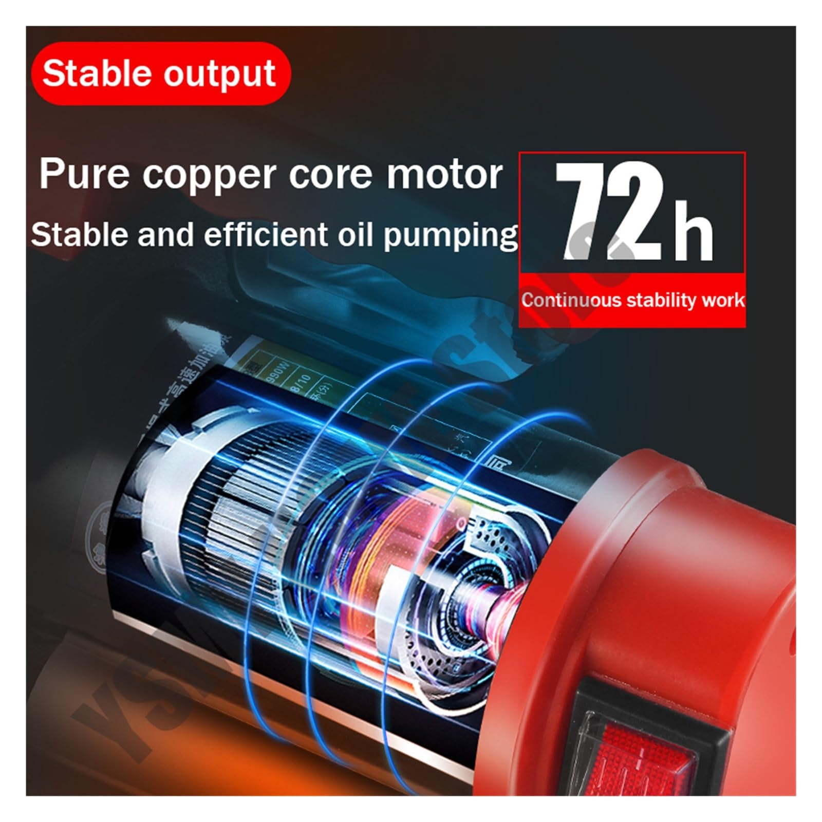 Pompa elettrica di trasferimento carburante 12V/24V/220, 12GPM Comodo distributore di carburante Start-stop automatico for/cherosene/olio per olio per trasformatori diesel-cherosene(Set meal 4)