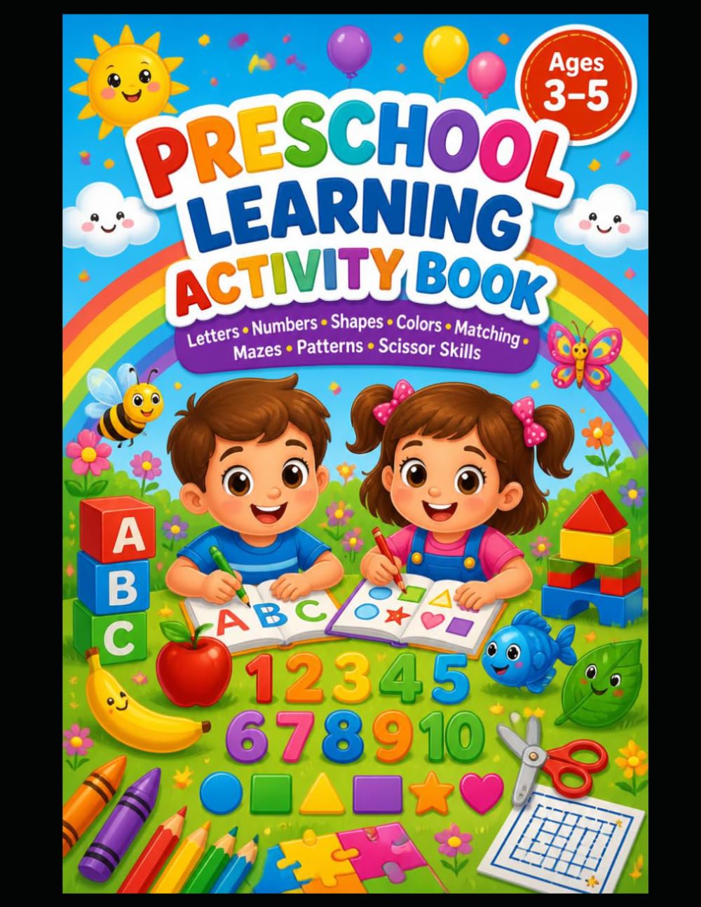 My First ABC Tracing & Activity Workbook: Learn Letters, Count, Color, Match & Play • Preschool Learning for Ages 3–5