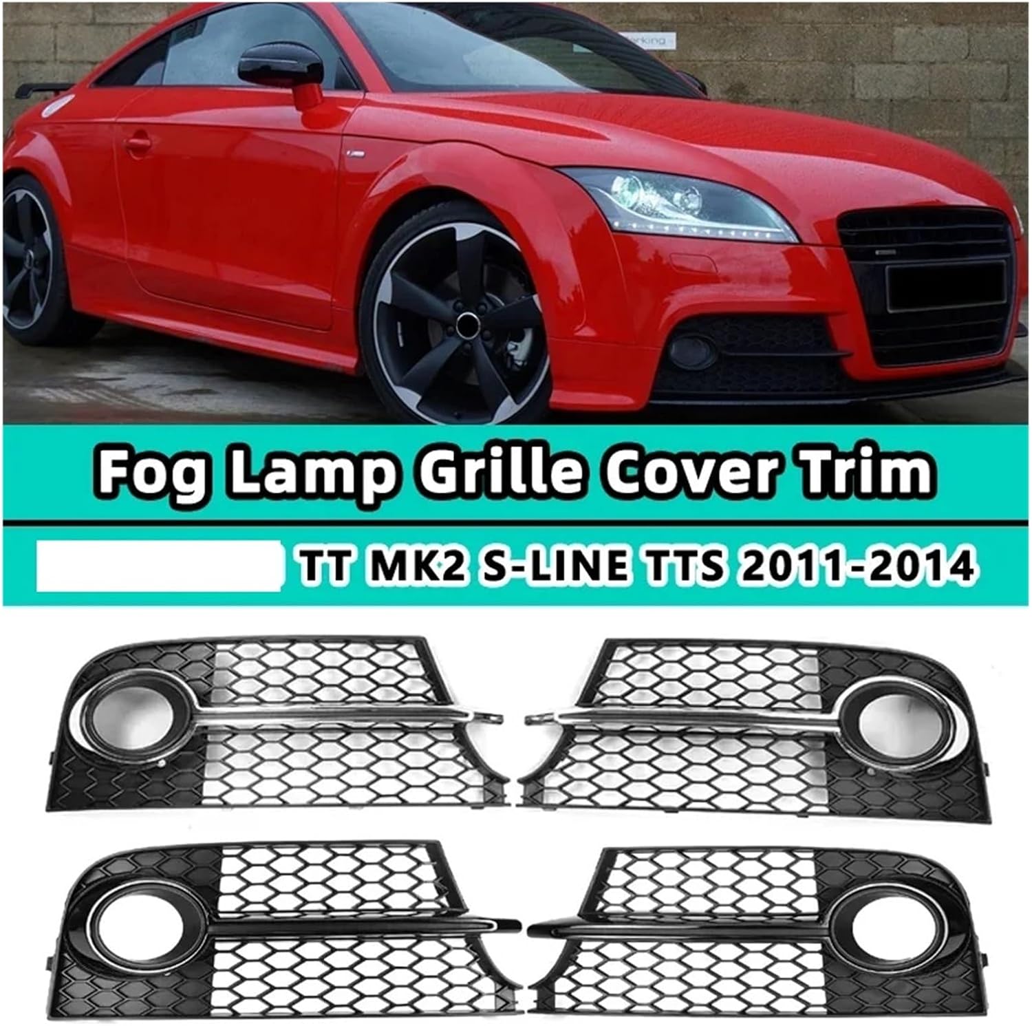 車フロントバンパーランプグリルグリルカバー Audi TT MK2 S