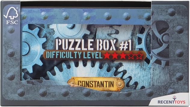 Recent Toys Constantin Puzzle Box #1 - Find The Hidden Compartment in This Brainteaser Puzzle, Ages 14 - Up