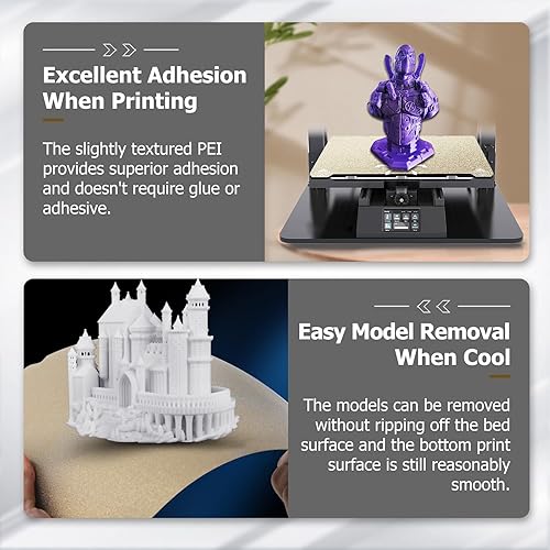 Miniatura 6 de YOOPAI Hoja PEI de doble cara y kit de placa magnética flexible, plataforma de cama de impresora 3D de 9.252 x 9.252 in para Creality Ender 3 V3