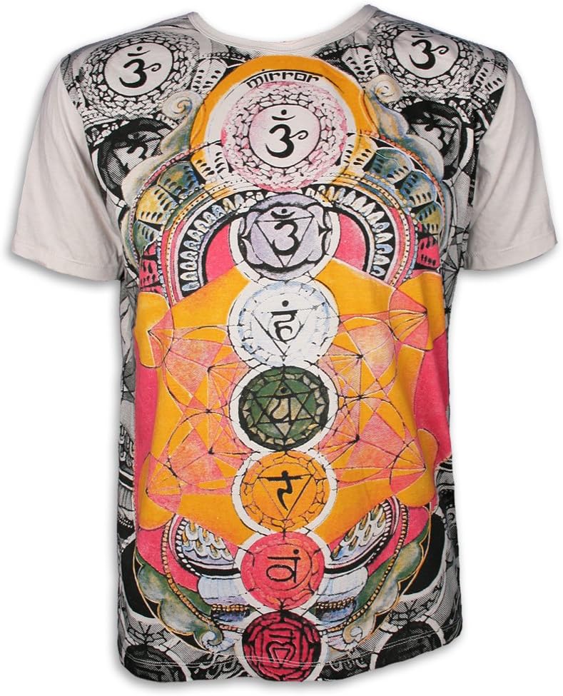 MIRROR by SURE Men´s T-Shirt OM AOM Symbol Hippie Goa Yoga Flower Power Size M