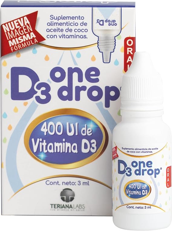 Vitamina D3 ONEDROP 3ml, 400UI Salud y Cuidado Personal