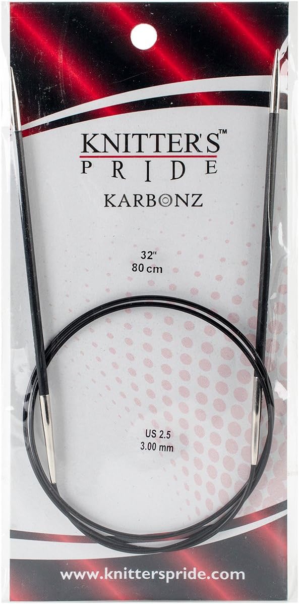 Karbonz Fixed Circular Needles 32-Size 2.5/3mm