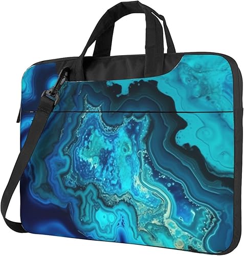 Brillante Aqua Azul Turquesa Portátil Bolsa De Computadora Slim Bolsa De Hombro Portátil Cubierta De La Caja Del Portátil Para Mujer Hombre