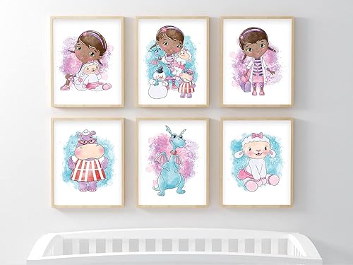 Miniatura 4 de Nistio Doc McStuffins - Pósteres de arte de pared, impresiones de pared McStuffins, impresiones de McStuffins para dormitorio de niñas, juego de 6,