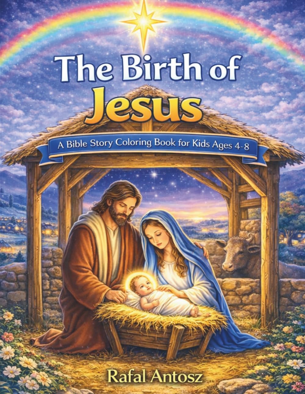 The Birth of Jesus: A Bible Story Coloring Book for Kids Ages 4-8 (Bible Coloring Stories for Kids)