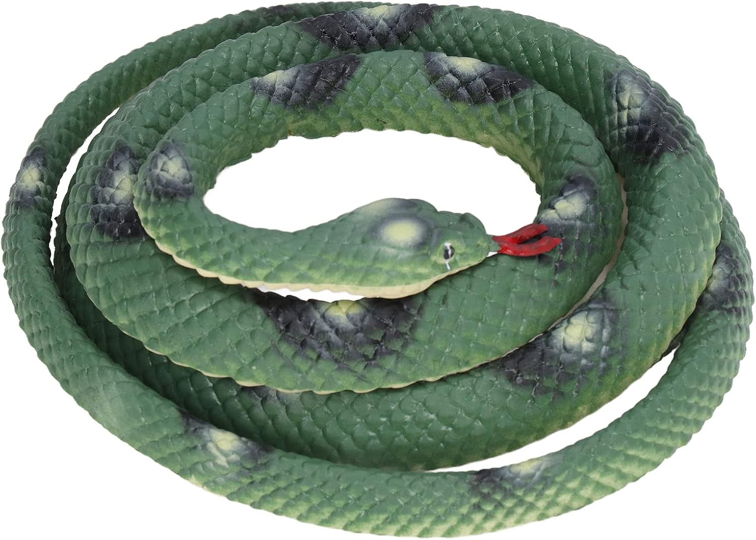 Vakitar Serpiente simulada Modelo Boa Coliflor Serpiente Serpiente Entera Juguetes de Broma para niños, para el hogar, Decoraciones de Halloween(Verde)