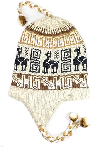 Gamboa Alpaca Llama Beanie para Hombre y Mujer - Sombreros de Invierno - Sombrero Peruano