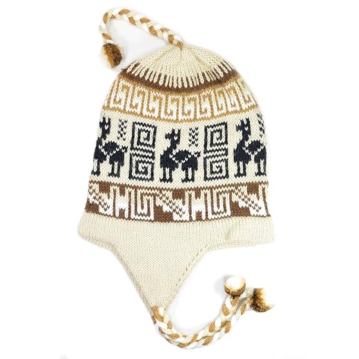 Gamboa Alpaca Hat Llama Hat Beanie Hat for Men Winter Hats for Women Winter Hats Peruvian Hat Gray