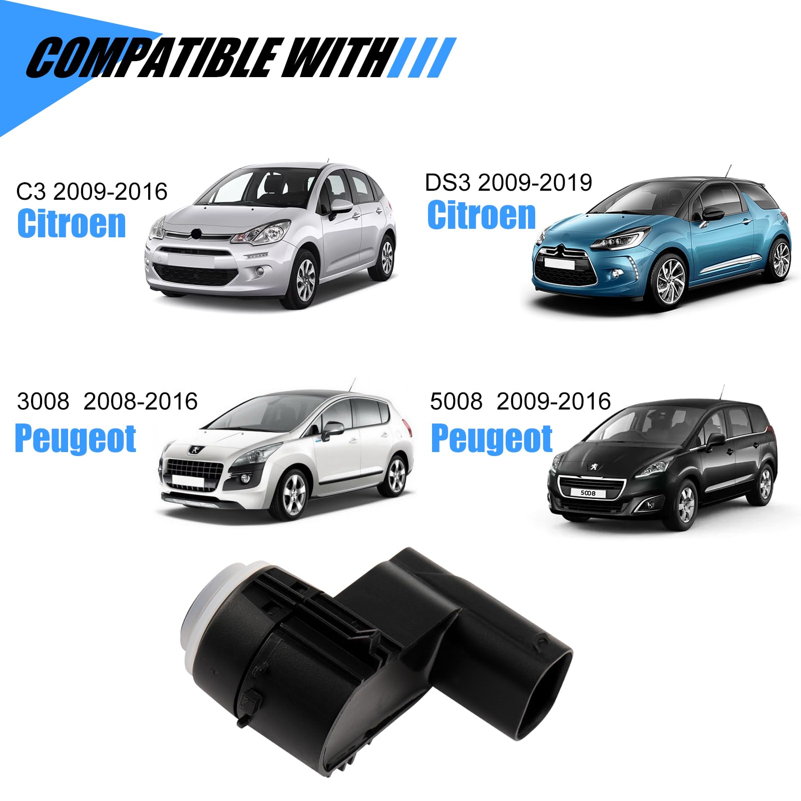 Support Caméra De Recul Pour Plaque D'Immatriculation Citroën C2 C3 C4 C5 C6 C8 - 4
