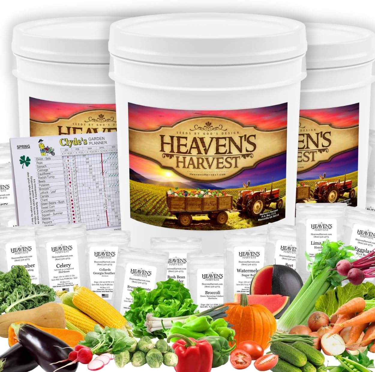 Heaven's Harvest 10 Year Garden Survival Seed Bank Kit