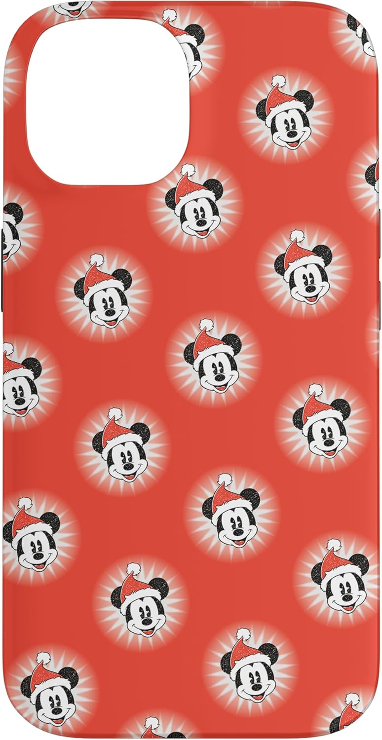 Disney Mickey Mouse Christmas Santa Hat Retro Pattern Case for iPhone 11