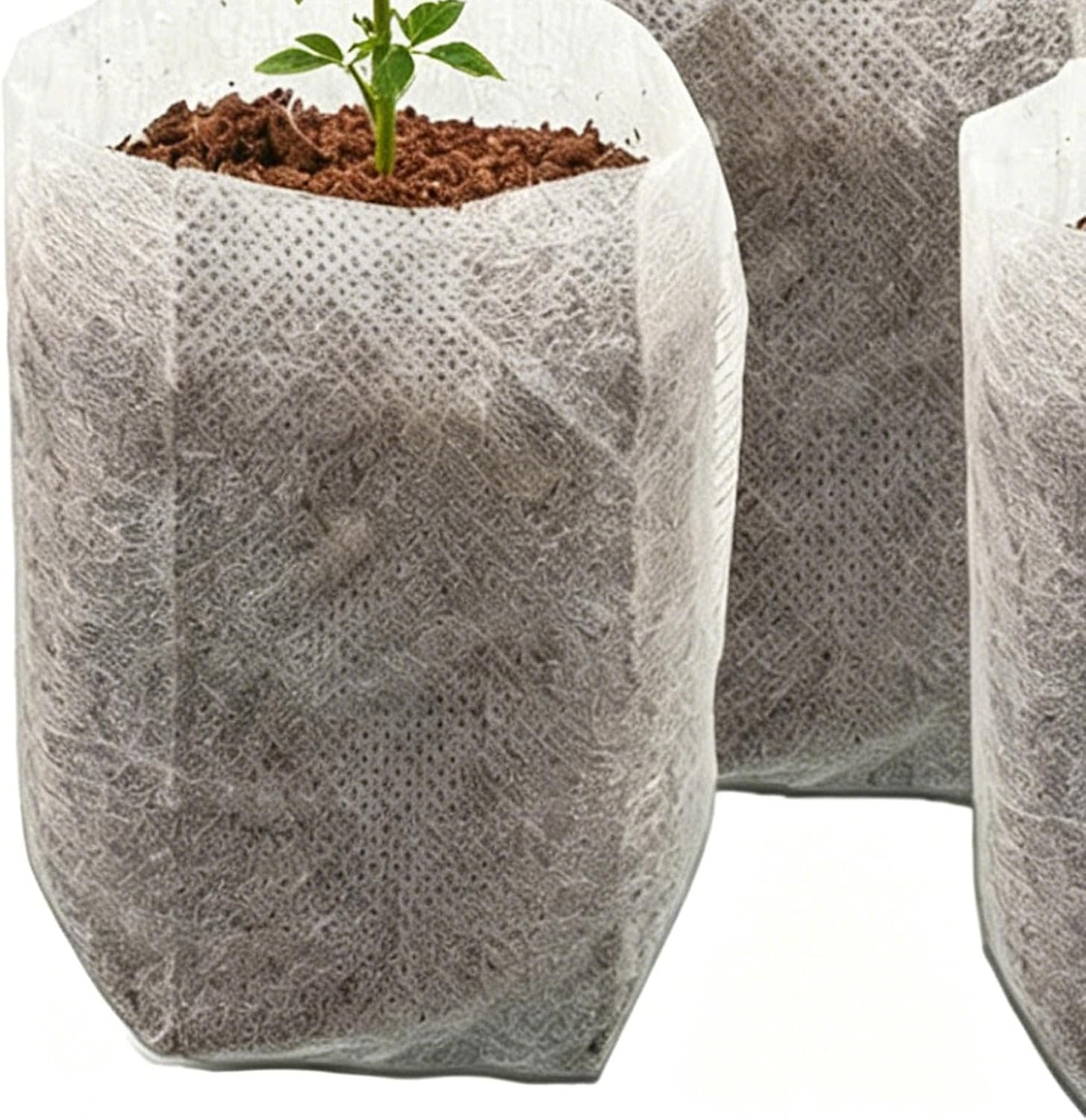 Nursery Bags, 200 Pcs Breathable Non-Woven Seedling Containers, Plant Grow Bags for Vegetables, Fruits, Garden, Greenhouse, Farm, Patio
