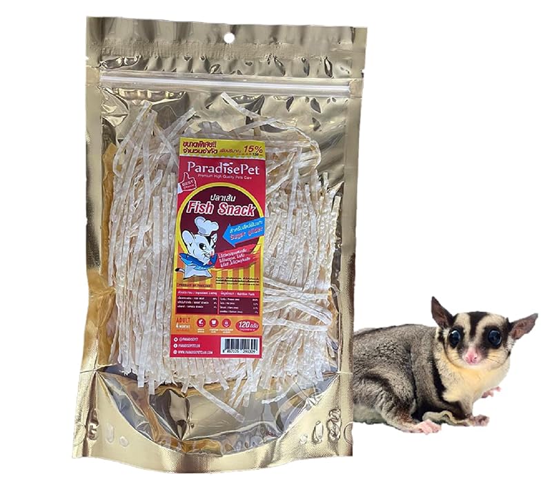 Petisco em Palito para Sugar Glider Sabor Peixe Polar Bear's Pet Shop 120 g