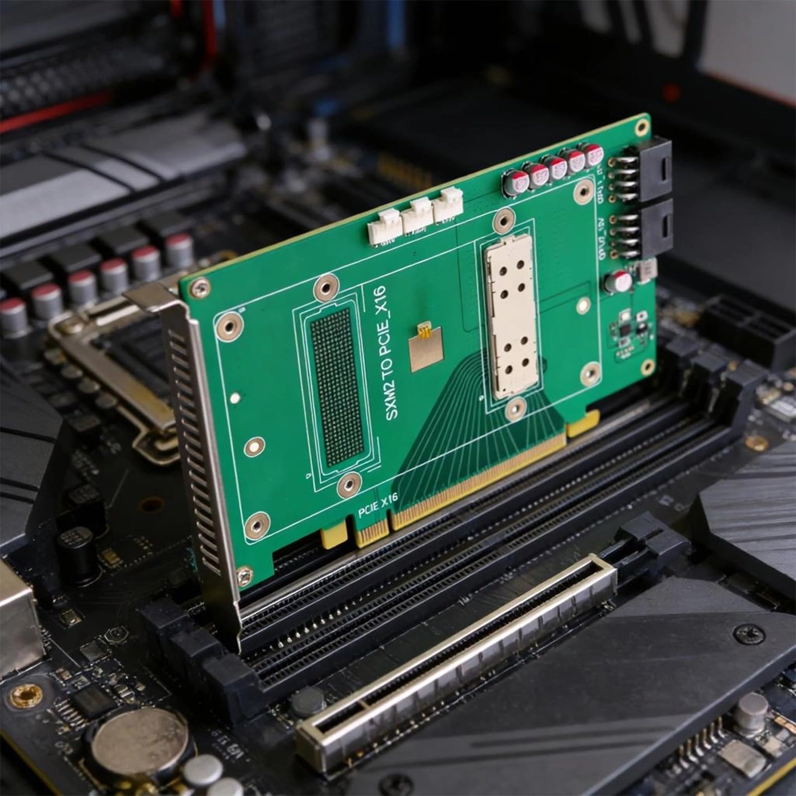 Duty Scheda grafica GPU Adattatore SXM2 a PCIe X16 Rilevamento della temperatura di espansione per P100 V100 Accessori Espansione GPU per