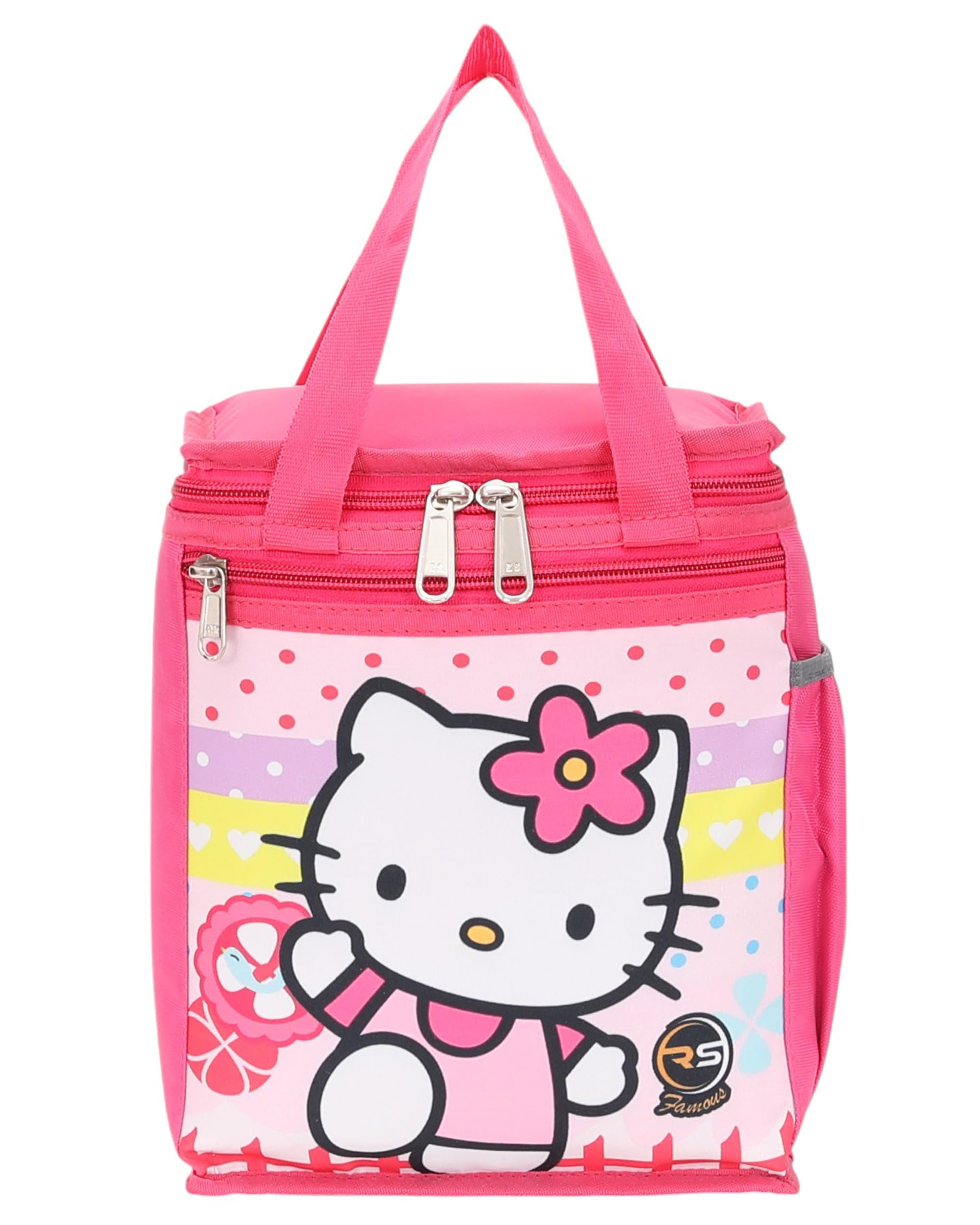 URBAN HUB 10L Lunch Tiffin Bag for School & Picnic for Boys & Girls Waterproof (Pink)-image-31