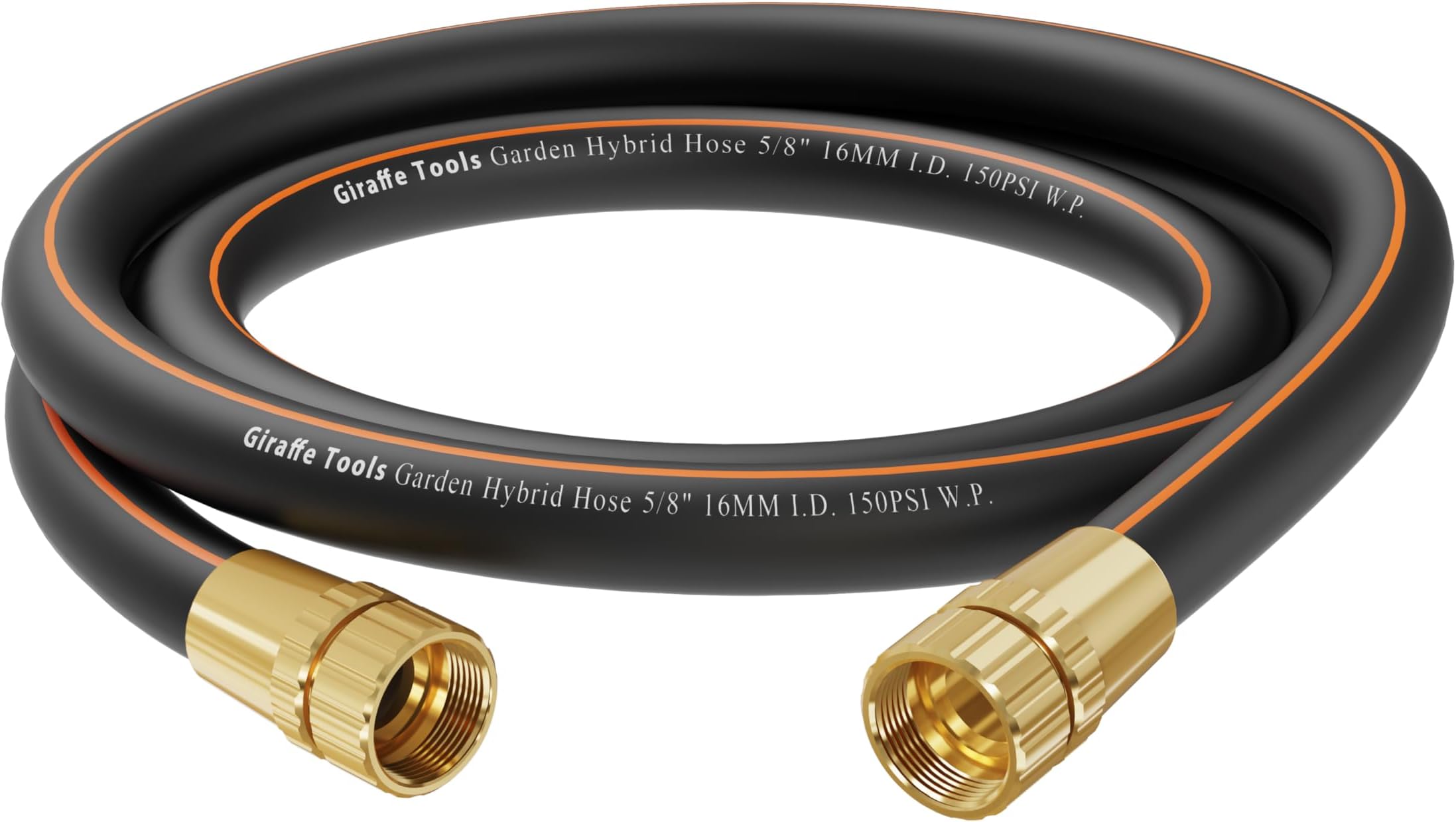 Giraffe Tools Leader Hose 6ft x 5/8", Short Water Hose Heavy Duty for Hose Reel, Lightweight, Flexible with Female Female Fittings