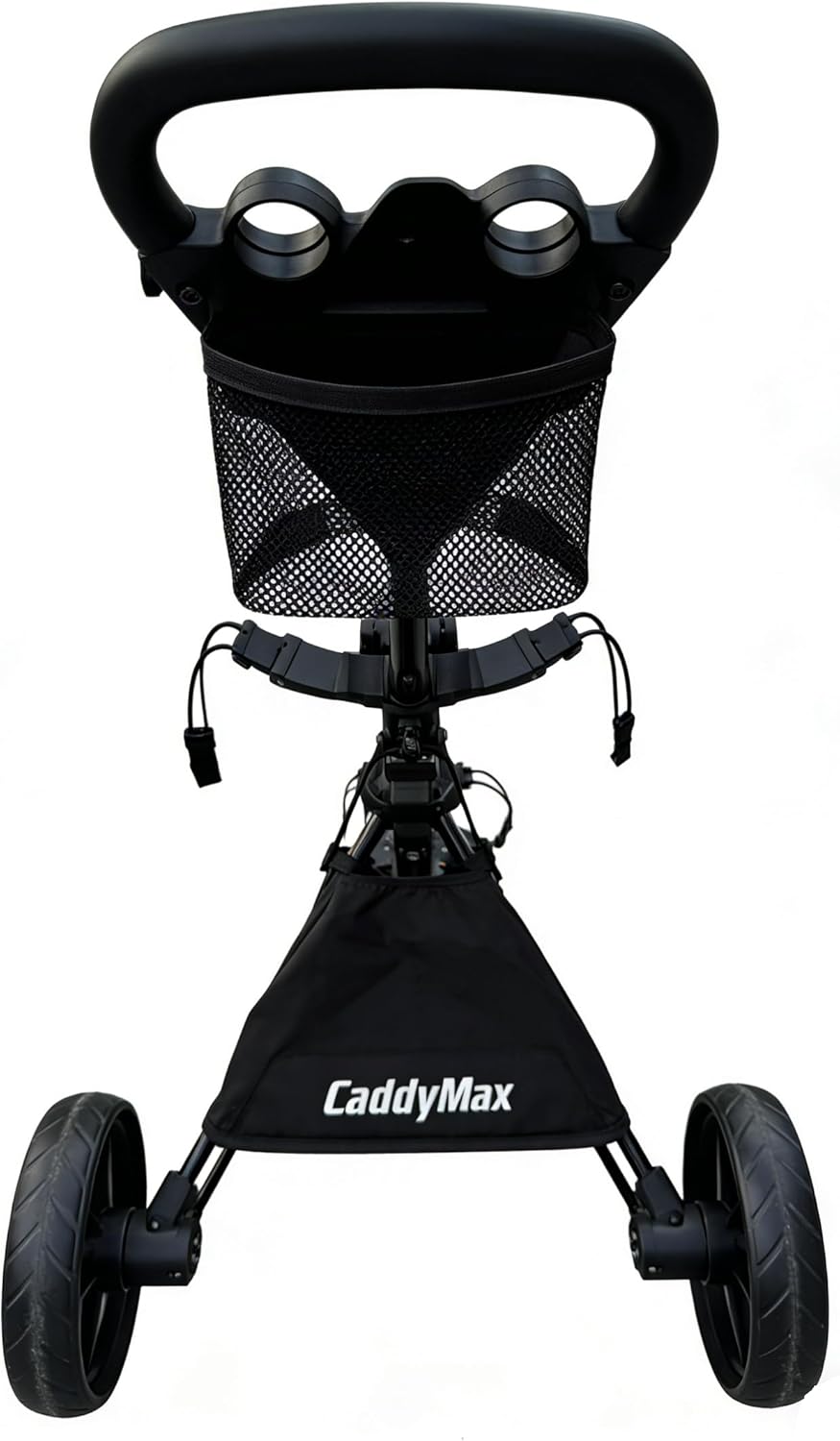 CaddyMax Golf Push 3 Wheel cart,can Folding and Small Size and Easy Storage.Black