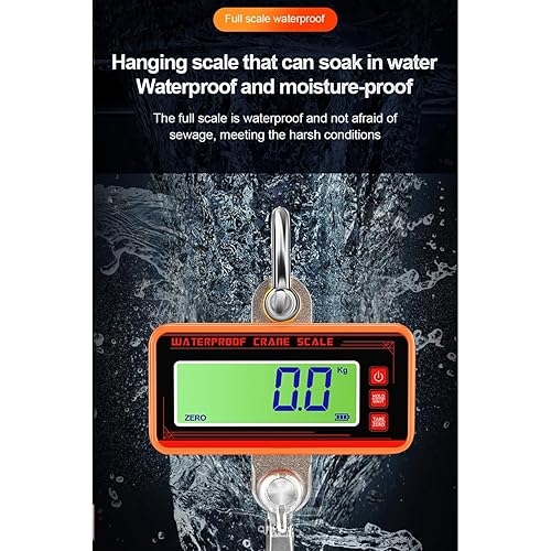 Miniatura 5 de Báscula digital para grúa, 3,306.9 lbs, 3000 libras, báscula colgante industrial resistente con pantalla LED, control remoto inalámbrico, caja de