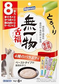 Hagoromo 猫粮 无一物 舌福 4种多样 糊型 (14克×8根) 4袋装 (批量购买)