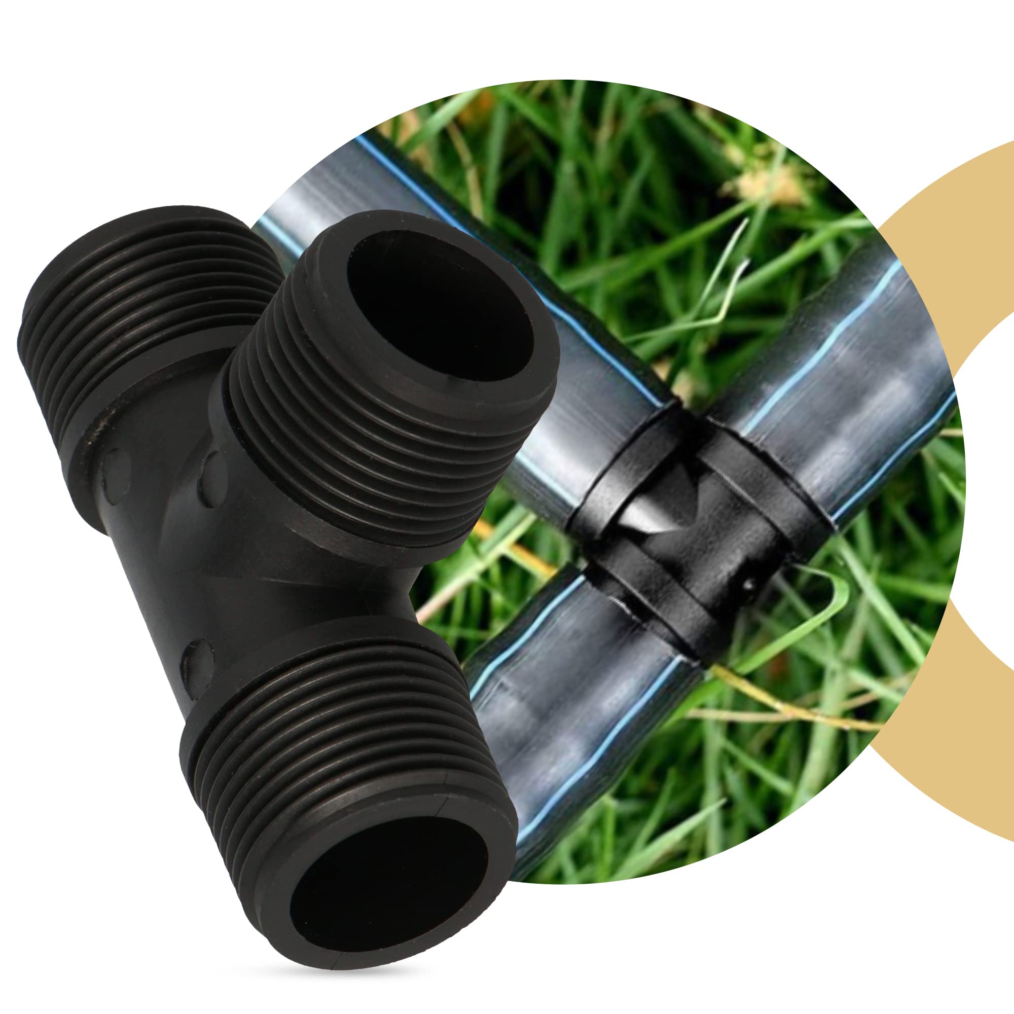 Aexit Raccordo A T Per Tubi Flessibili In Plastica - Diametro Interno 10 Mm, Connettore A 3 Vie Per Acqua, Gas O Carburante