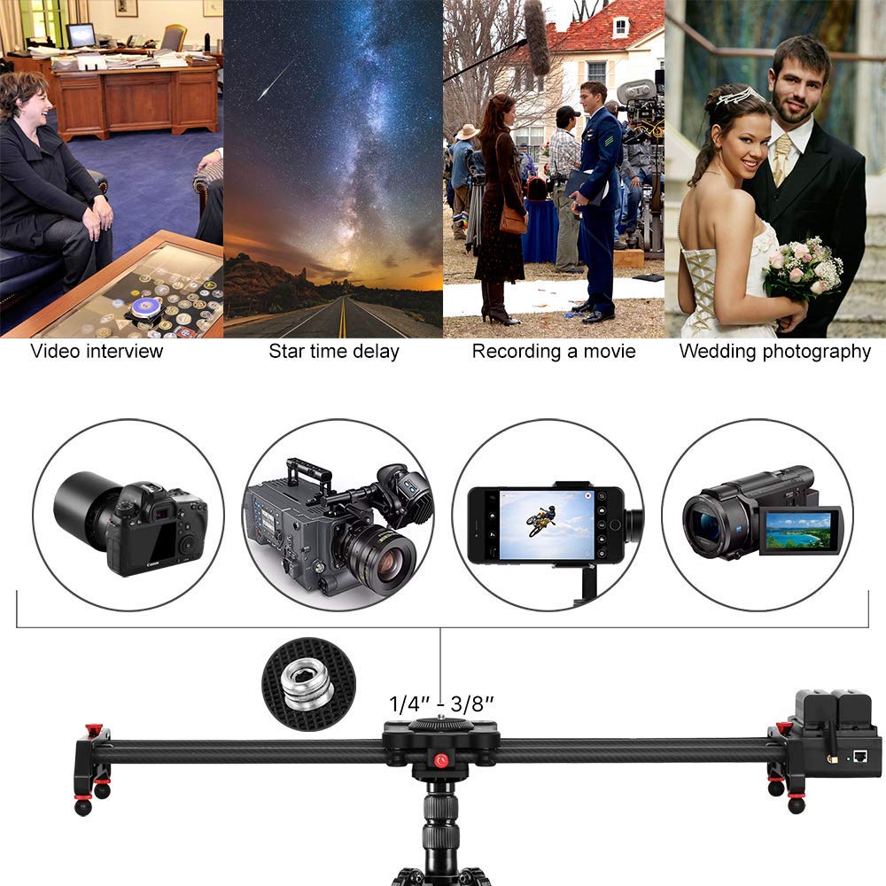 GVM Wireless Motorized Camera Slider Camera Dolly Electronic Video