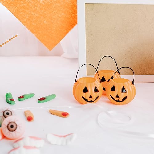 Miniatura 6 de 4E's Novelty Mini cubos de calabaza para dulces de Halloween a granel para niños, bolsas de golosinas de Halloween (paquete de 24)