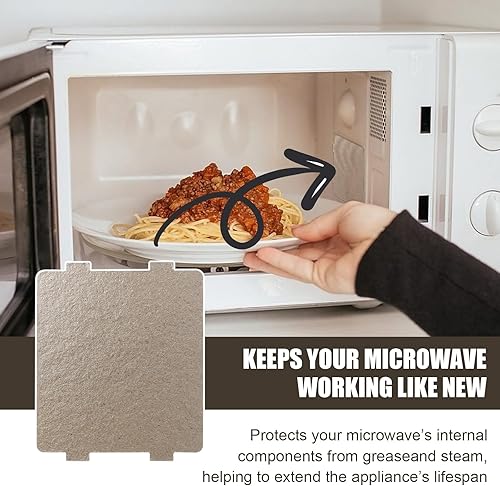 Miniatura 6 de Cubierta de guía de ondas compatible con Frigidaire 5304464061, parte de reparación de horno de microondas, hojas de placas de mica (paquete de 2)
